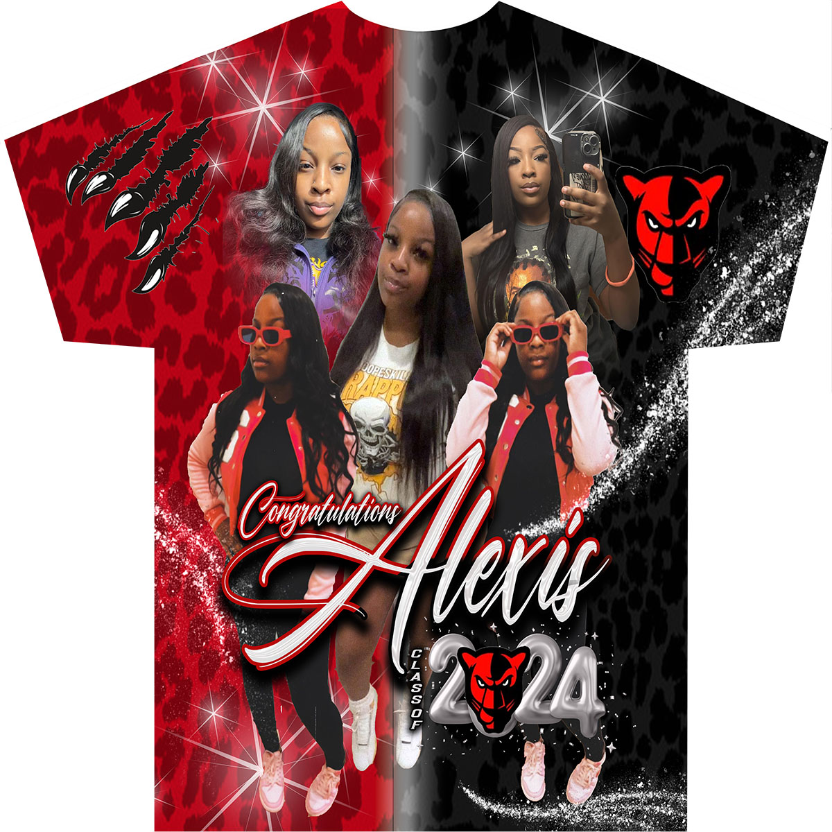 Custom Grad 3d Shirt "Alexis"