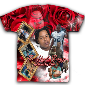 RED ROSE FRAME MEMORIAL SHIRT