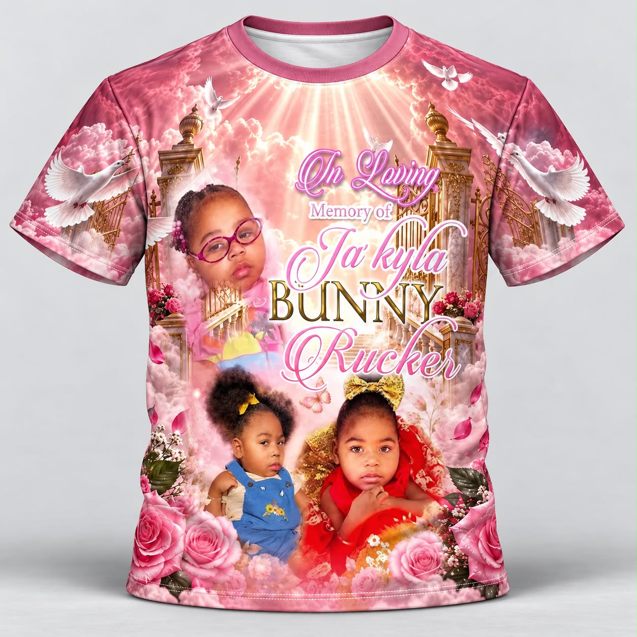 Blush Pink Child Angel Custom 3D All-Over Print Memorial Shirt – MEM85