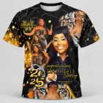 Bla2ck and Gold Tiger Custom Graduation Shirt