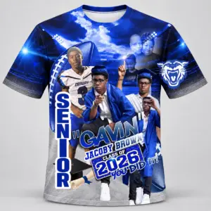 Football Senior Custom Graduation Collage Shirt – Design G04