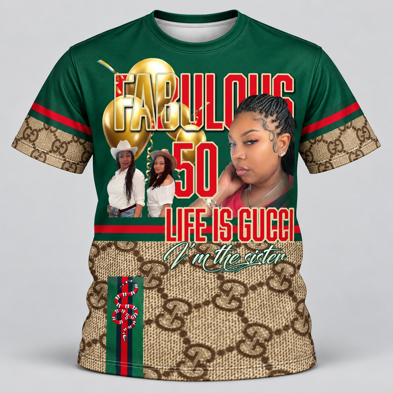 Fabulous 50 Birthday T Shirt Mockup