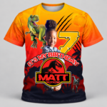 Realistic Dinosaur Birthday Shirt Mockup
