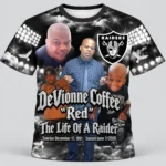 Black White Raiders Custom 3d All Over Print Memorial Shirt Mem75