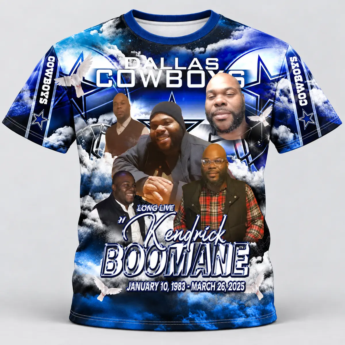 Dallas Cowboys Custom 3d All Over Print Memorial Shirt Mem44