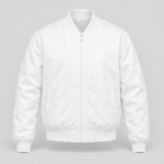 Blank white kids’ bomber jacket ready for a custom all-over design