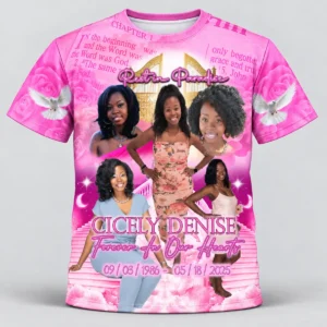 Pink Scripture Gate Custom 3d All Over Print Memorial Shirt Mem51