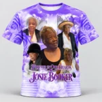Purple Family Rose Custom 3d All Over Print Memorial Shirt Mem87