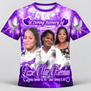 Purple Heart Dove Custom 3d All Over Print Memorial Shirt Mem30