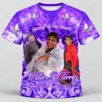 Purple Rose Cloud Custom 3d All Over Print Memorial Shirt Mem41