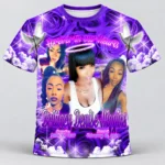 Purple Rose Halo Custom 3d All Over Print Memorial Shirt Mem31