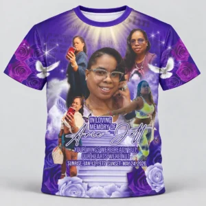 Purple Rose Scripture Custom 3d All Over Print Memorial Shirt Mem73