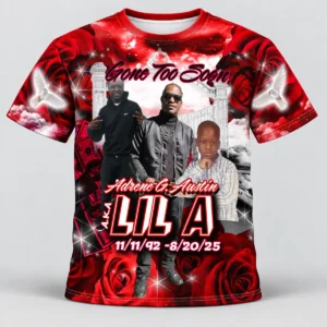 Red Black Lil A Custom 3d All Over Print Memorial Shirt Mem64