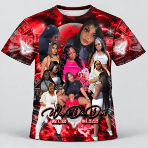 Red Black Money Custom 3d All Over Print Memorial Shirt Mem38
