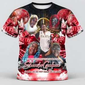 Red Money Tribute Custom 3d All Over Print Memorial Shirt Mem46