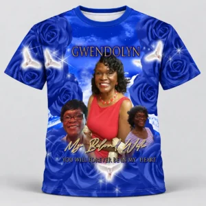 Royal Blue Wife Rose Custom 3d All Over Print Memorial Shirt Mem63