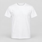 Blank white T-shirt available for a custom all-over print design