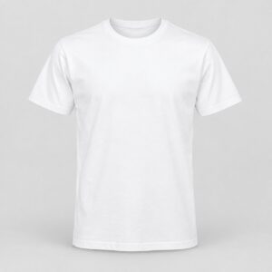 Blank white T-shirt available for a custom all-over print design
