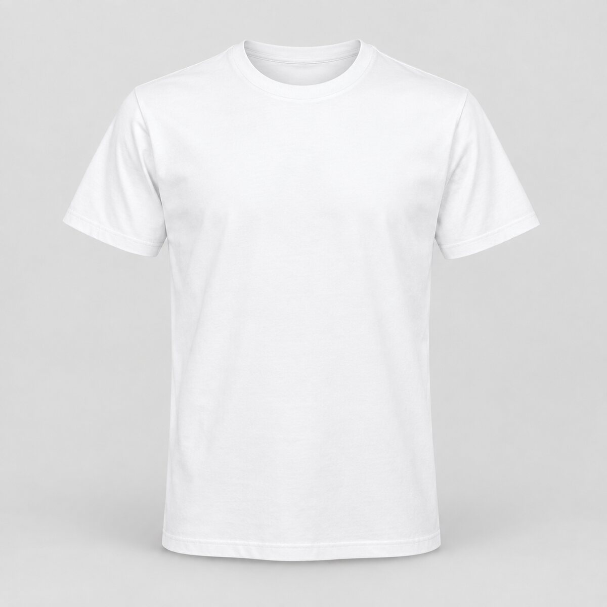 Blank white T-shirt available for a custom all-over print design