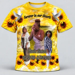 Yellow Sunflower Custom 3d All Over Print Memorial Shirt Mem35